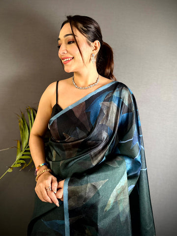 Radiant Poster Art Abstract Tussar Saree