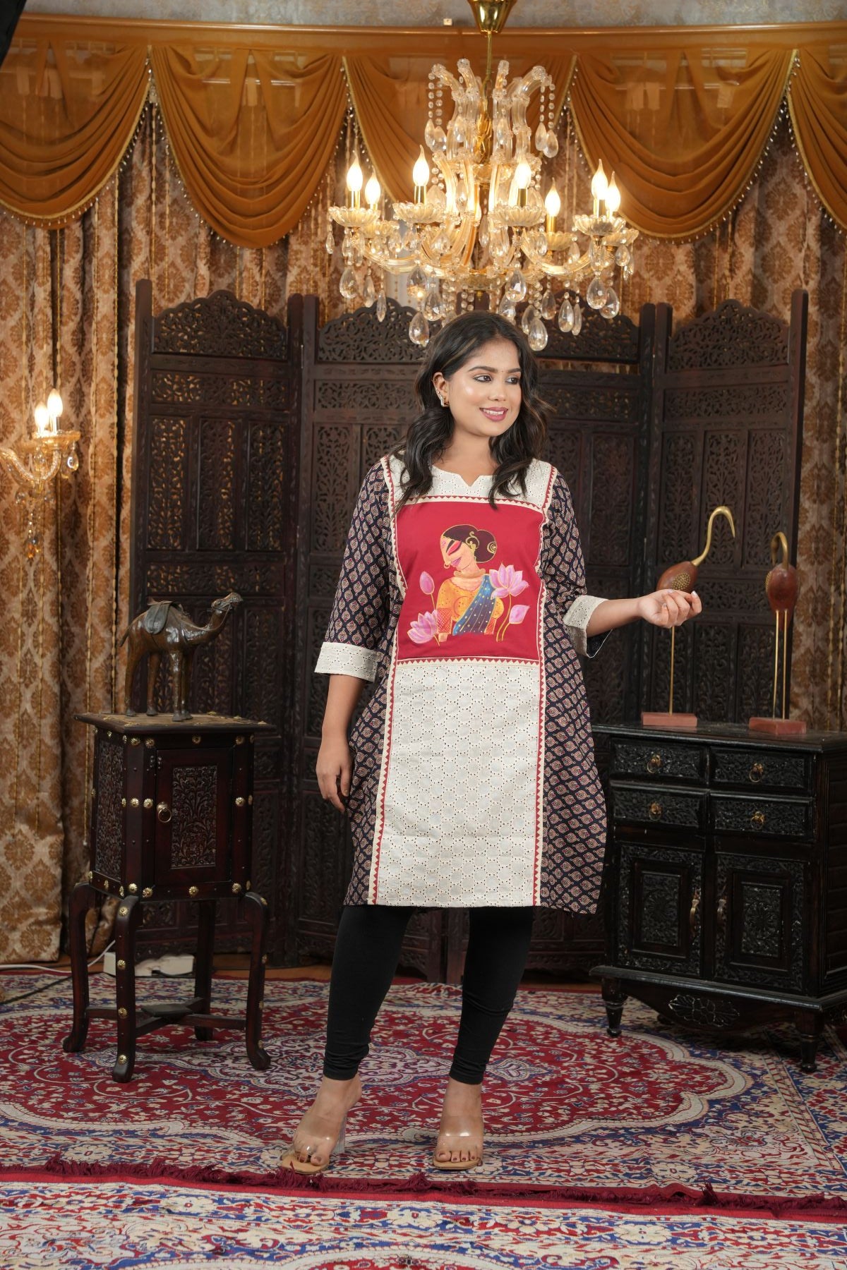Hand Painted Heritage Muse Kurta