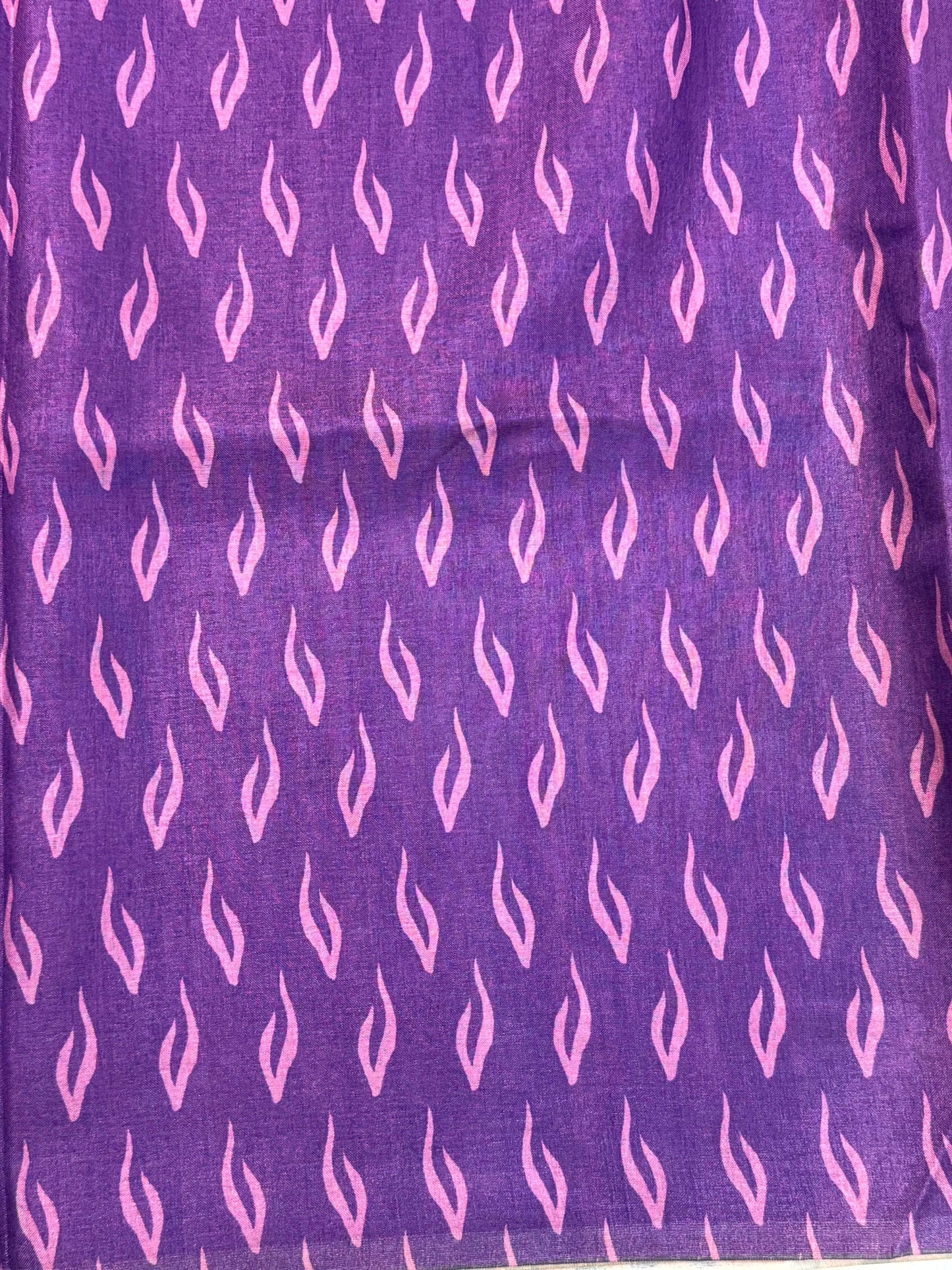 Wine Tussar Zibra Print Saree