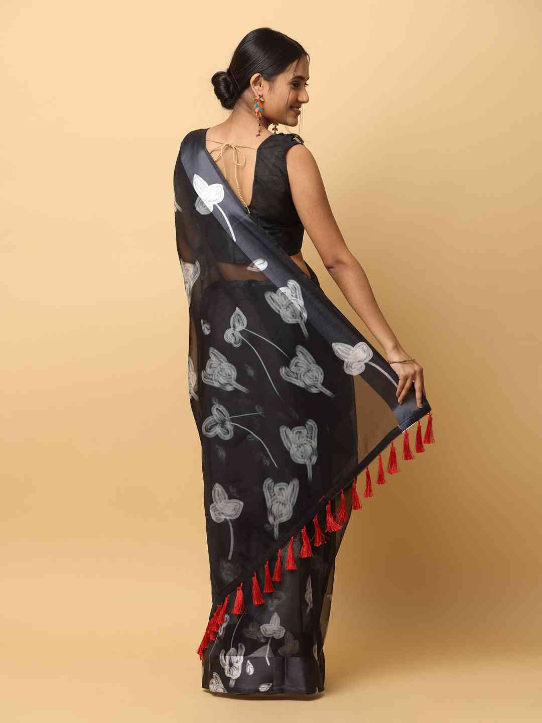 Soft Organza Digital Print Party Wear Saree