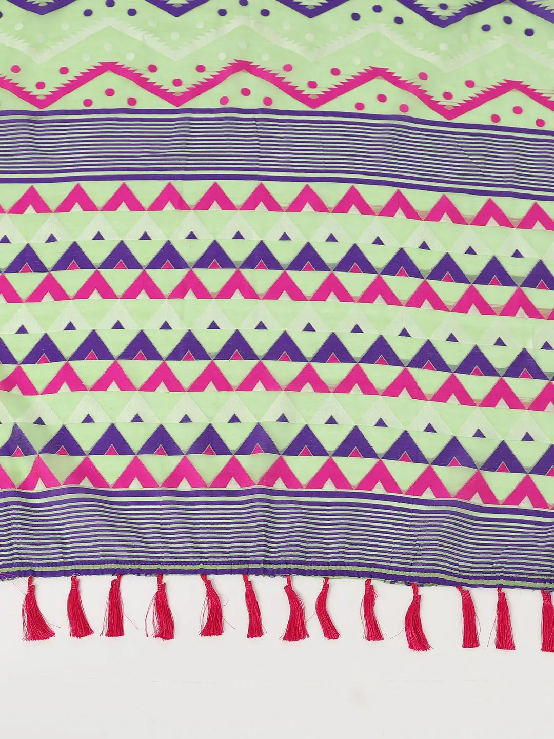 Elegant Dhakai Jamdani Cotton Silk Saree