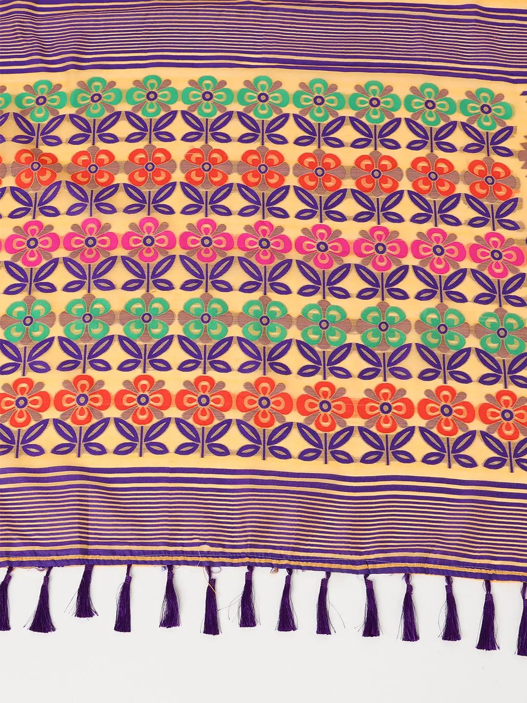 Artistry Dhakai Jamdani Cotton Silk Saree