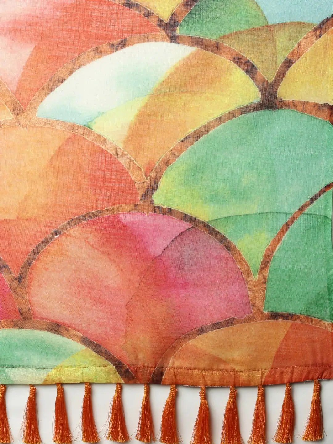 Exclusive Brown Colour Soft Linen Ombre Digital Print Festive Saree