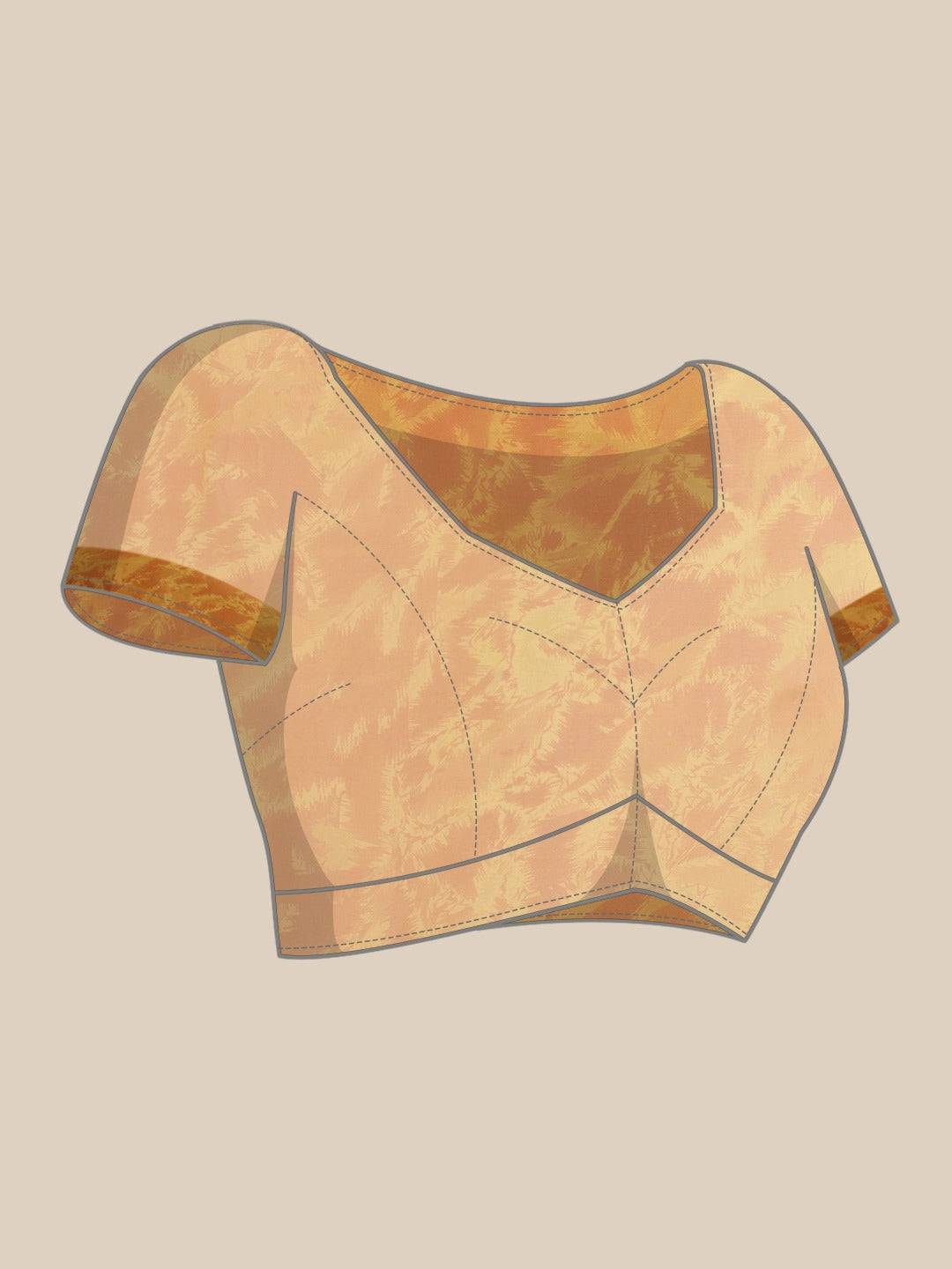 Yellow Soft Organza Saree with Satin Border and Flower Digital Print