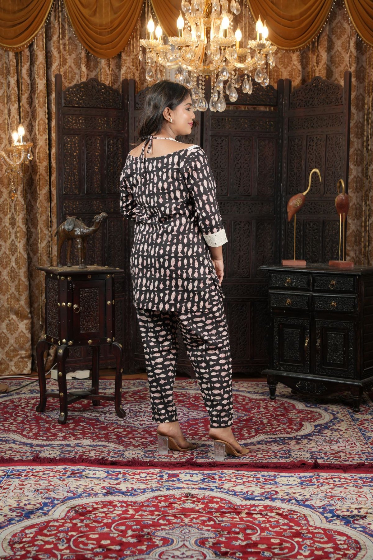 Masaba inspired Abstract motif Co-ord set