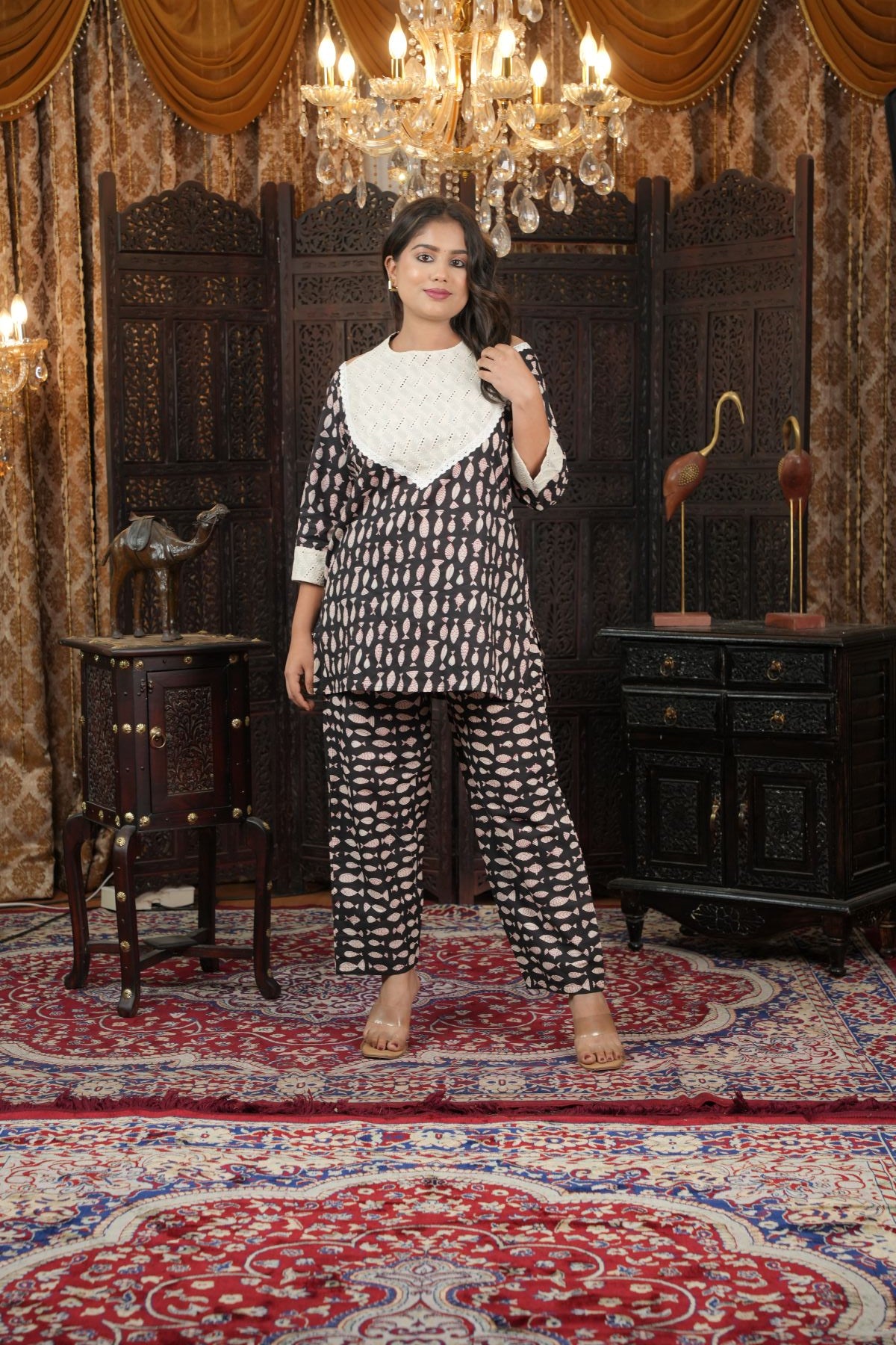 Masaba inspired Abstract motif Co-ord set