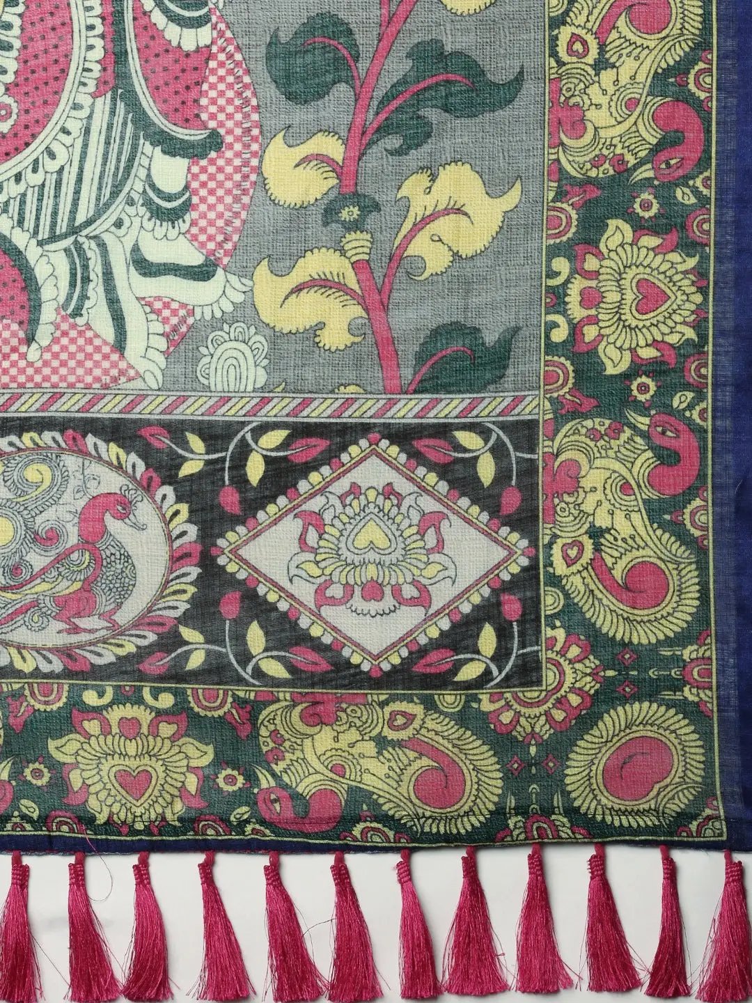 Charming Collection of indigo With Kalamkari Digital Print sarees