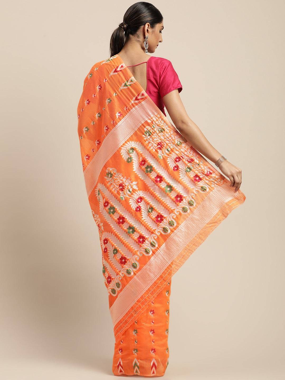 Lovely Dhakai Jamdani Light Weight Cotton Silk Saree