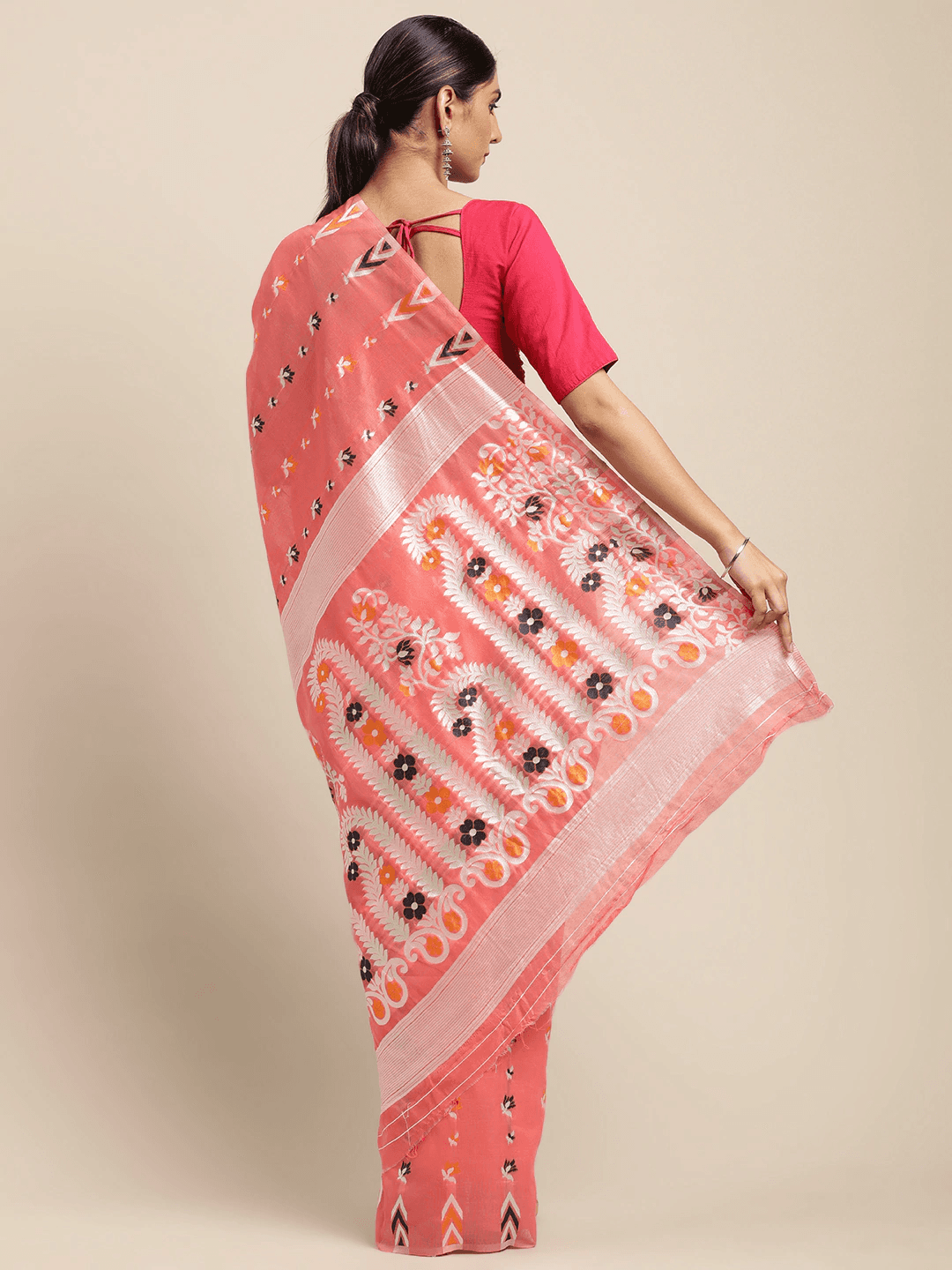 Lovely Dhakai Jamdani Light Weight Cotton Silk Saree