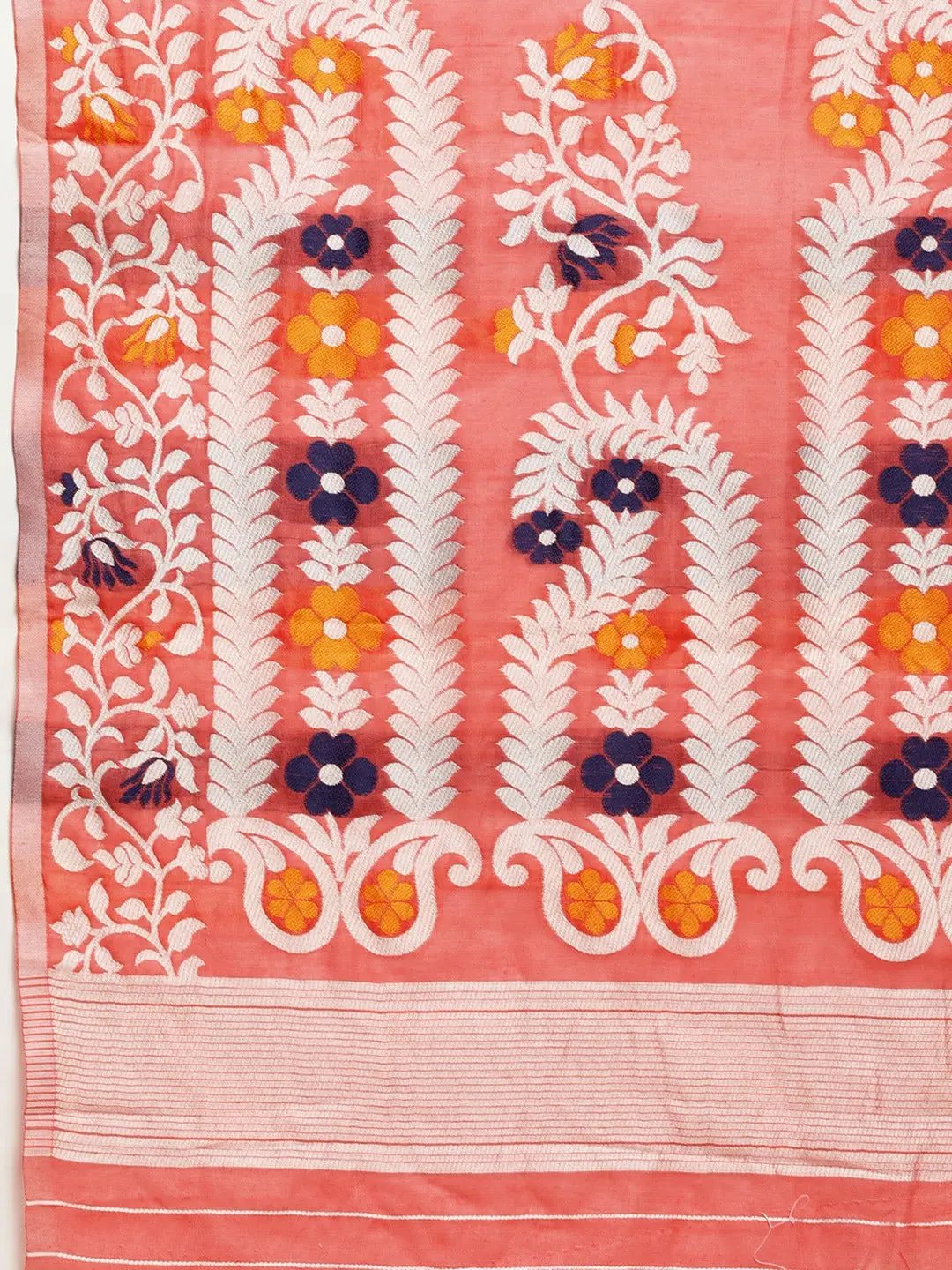 Lovely Dhakai Jamdani Light Weight Cotton Silk Saree
