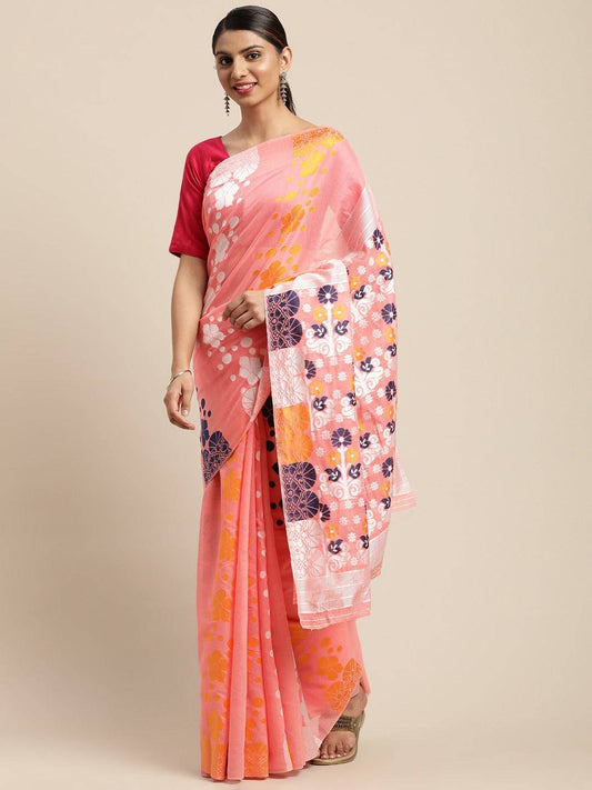 Lovely Dhakai Jamdani Light Weight Cotton Silk Saree