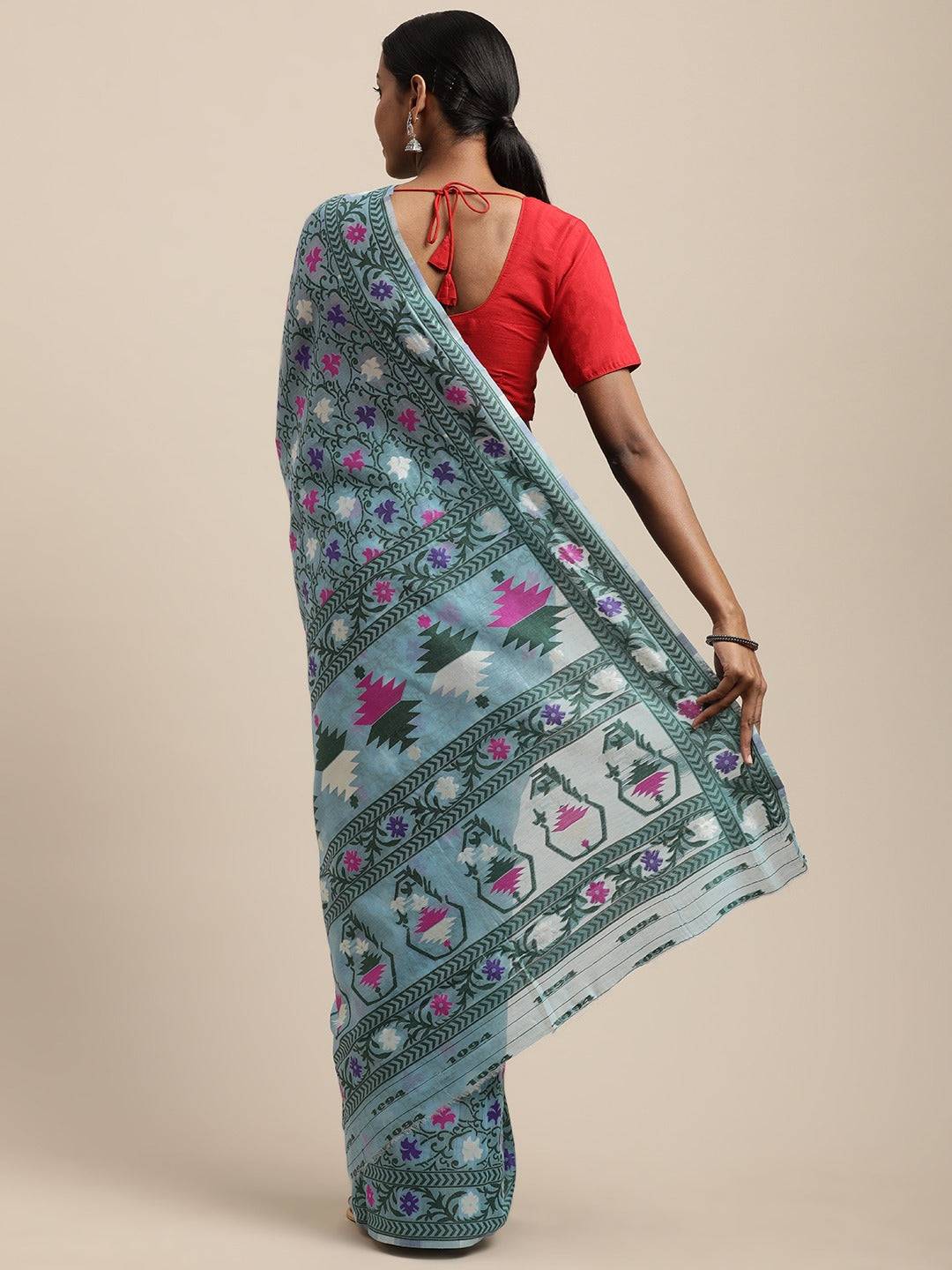 Lovely Dhakai Jamdani Light Weight Cotton Silk Saree
