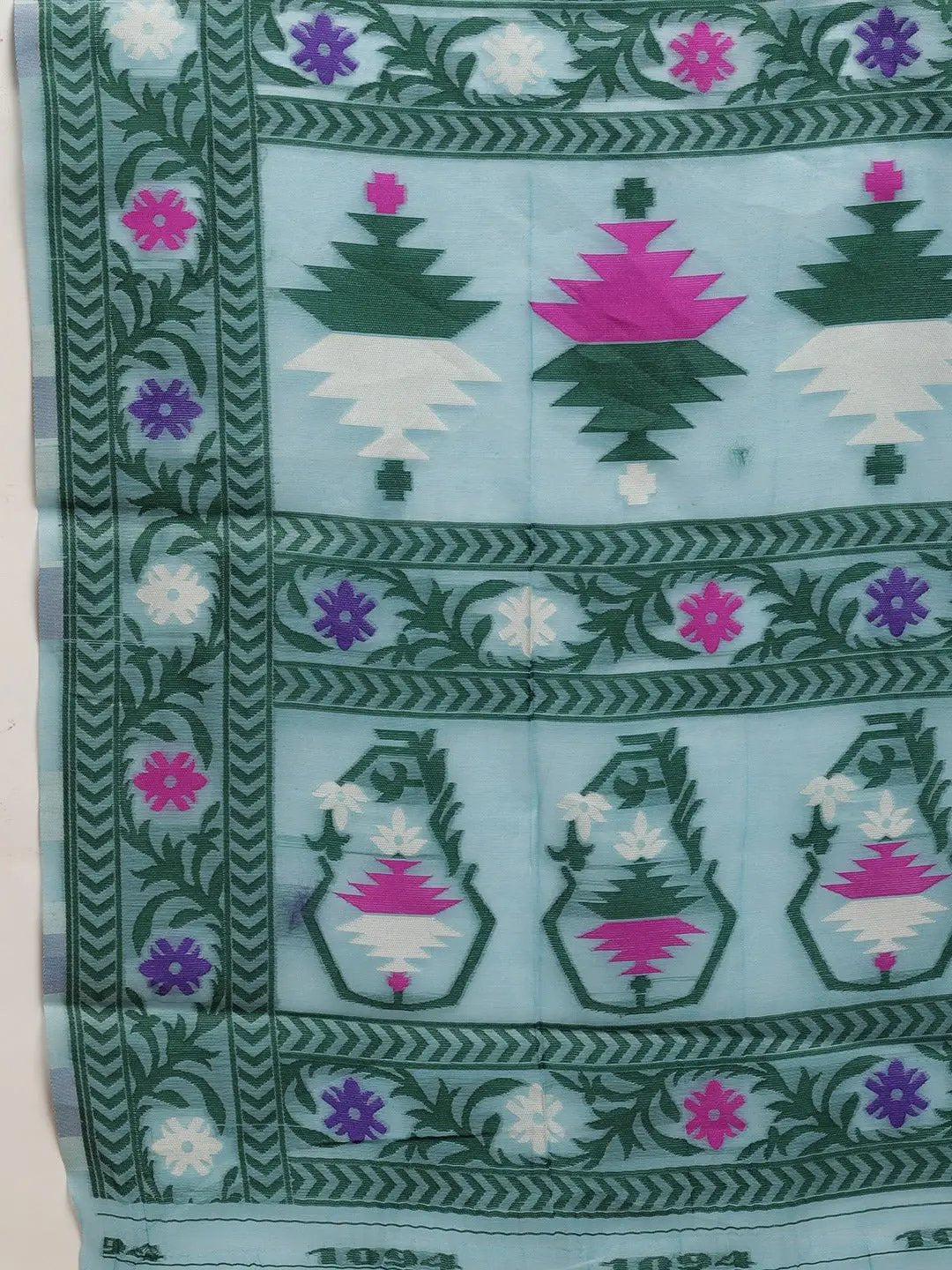 Lovely Dhakai Jamdani Light Weight Cotton Silk Saree