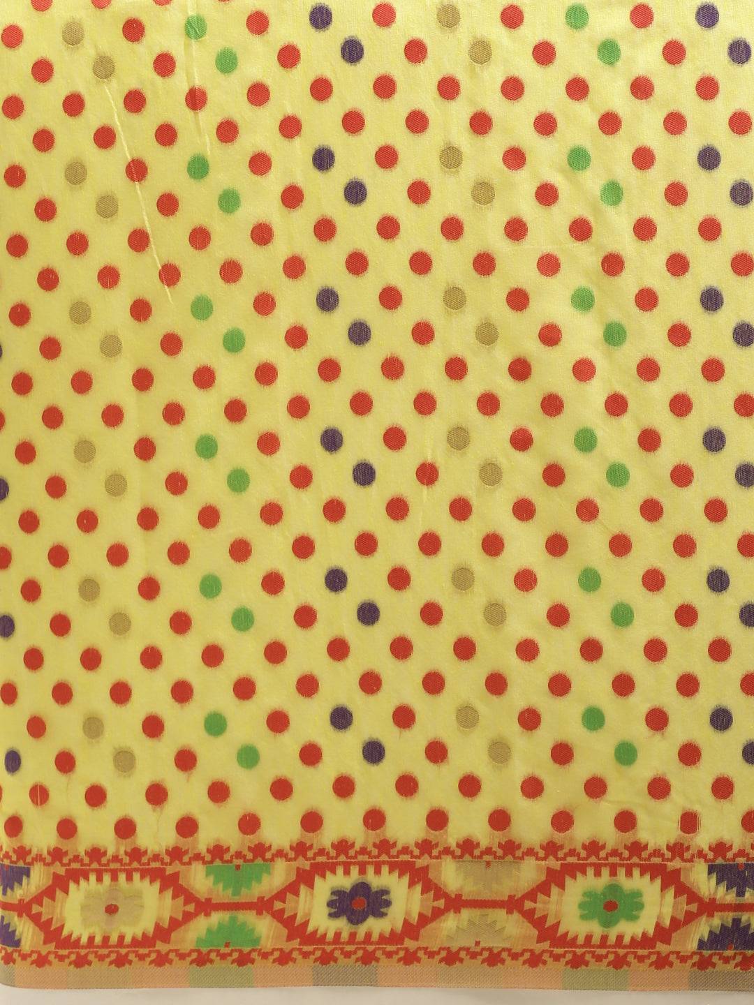 Light Yellow Dhakai Jamdani Saree