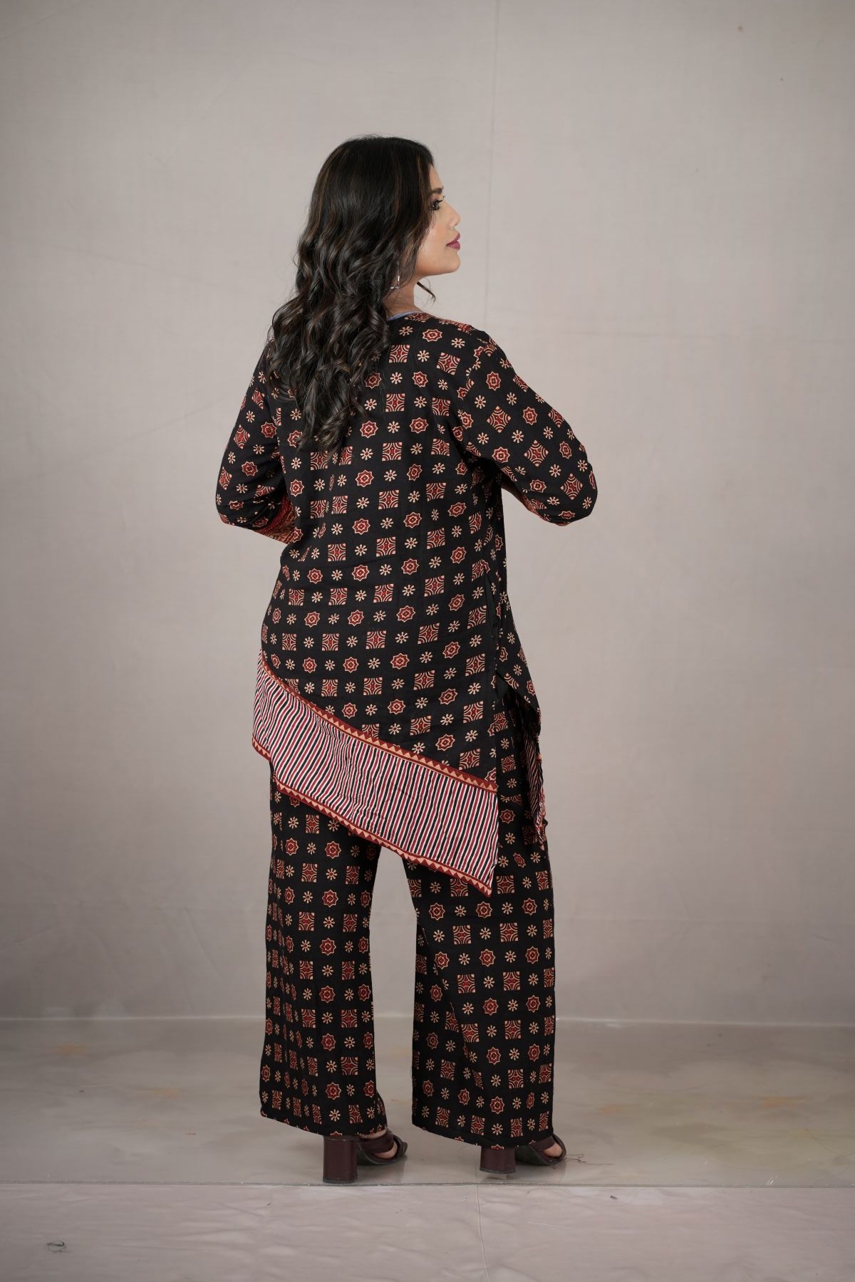 Midnight Ajrak Co-ord kurti set
